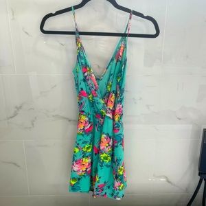 Neon floral romper